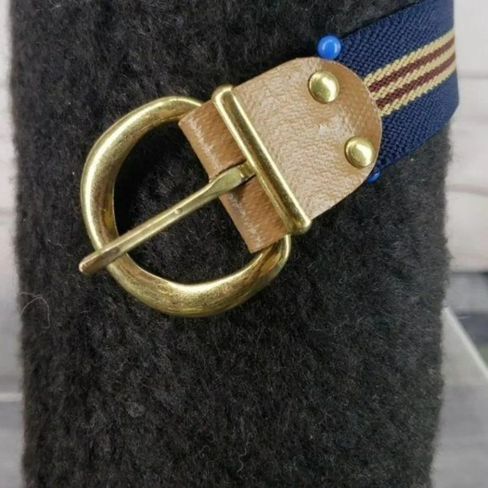 Fox Brand‎ Boys Blue Brown School Church Striped Elastic Belt